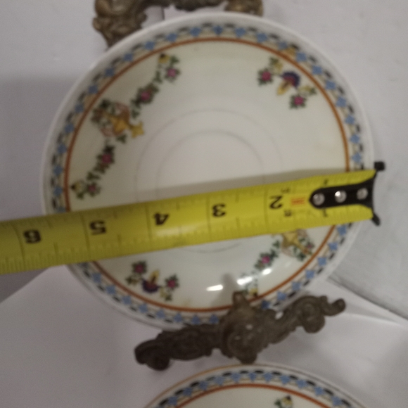 Rare Vintage 6 Pc. TK Thuny Czechoslovakia 6" Saucers  Porcelain REPLACEMENTS - Picture 4 of 5